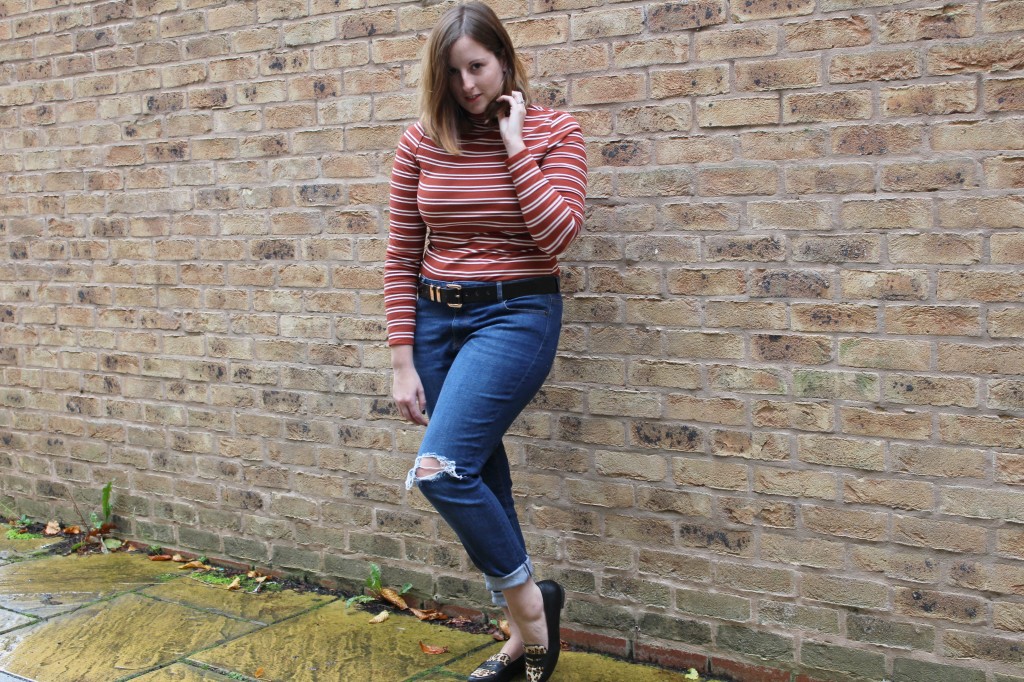 ASOS striped tutrtle neck