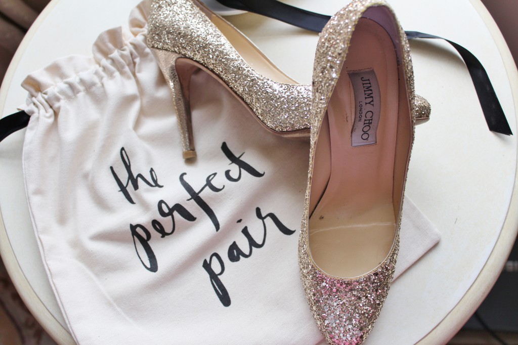 Jimmy Choos Gold Glitter