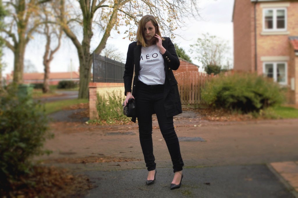 white band tee