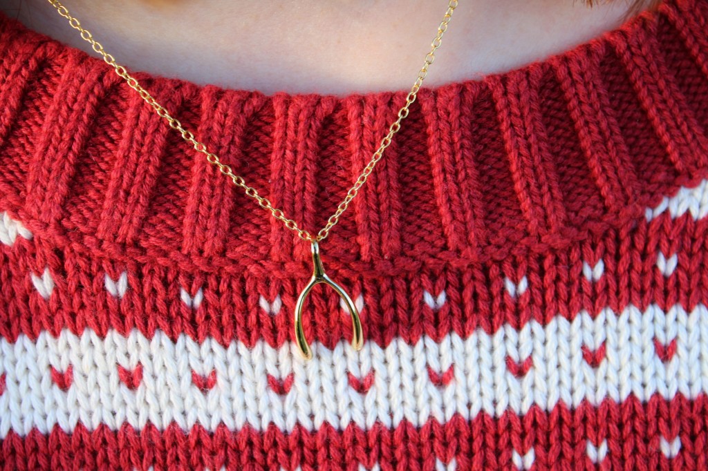 Mminimal Jewellery Wishbone Necklace
