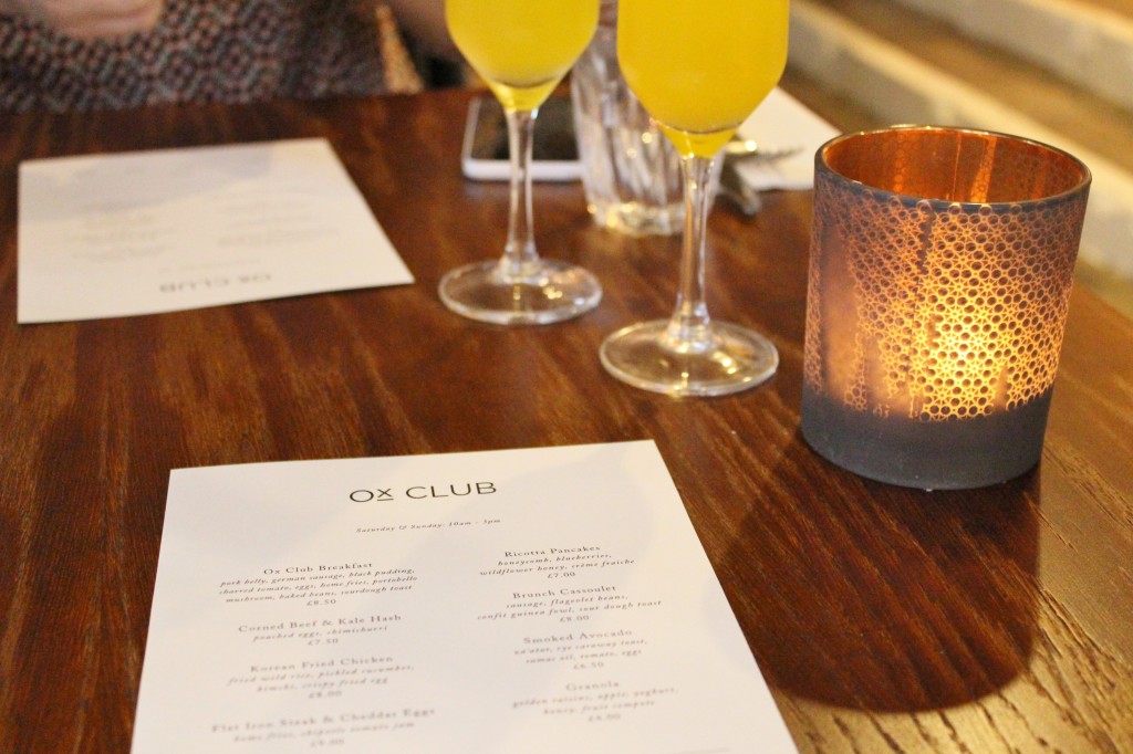 Ox Club Menu